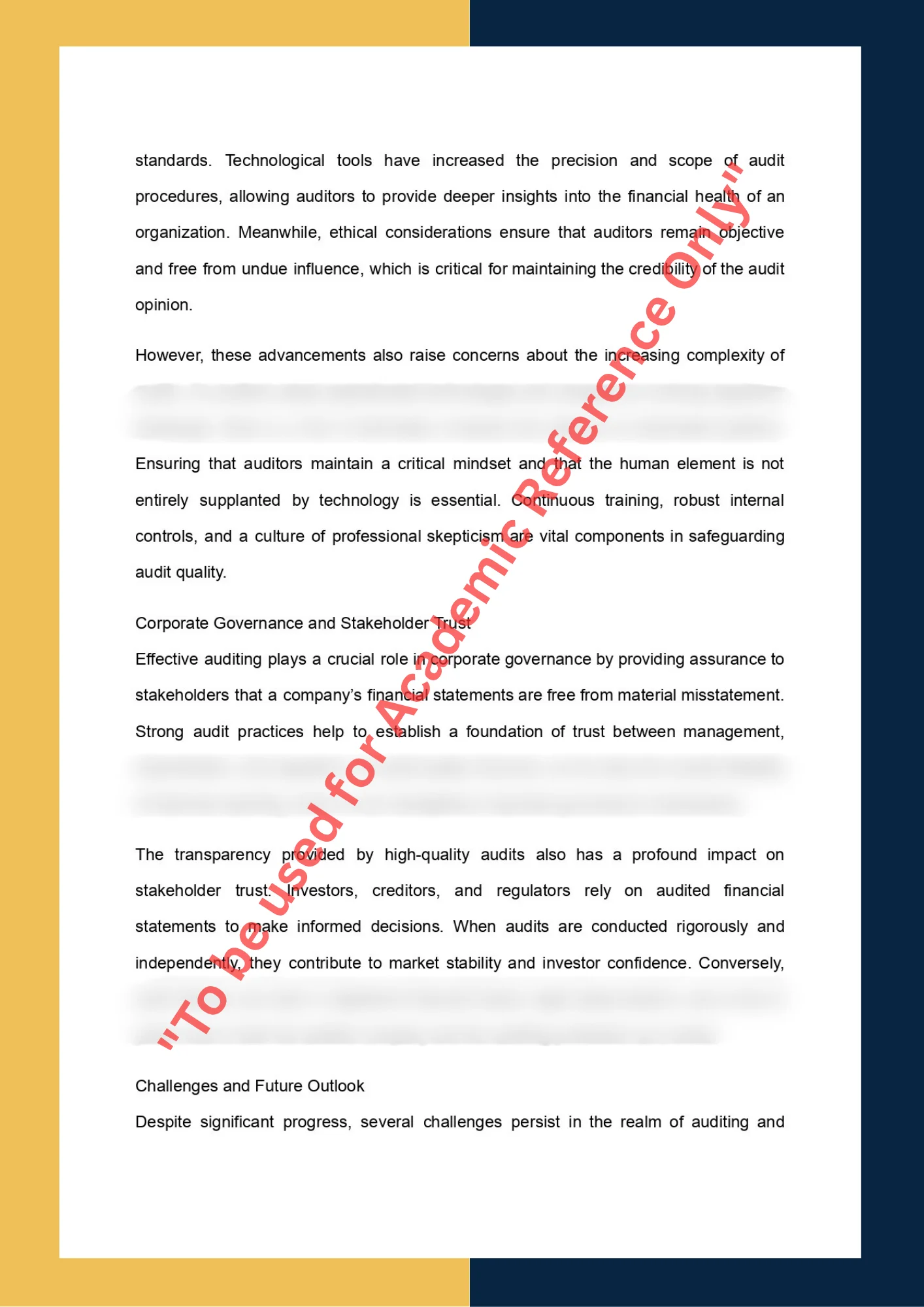 Assignment Sample Of Subject ACCT 301-Auditing and Assurance Services 2